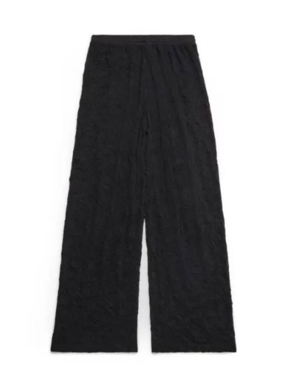 Balenciaga Mesh Baggy Sweat Pants Crinkled Cotton